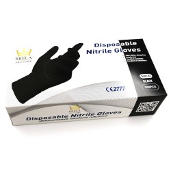 BRELA Pro Care XL Rękawice nitrylowe czarne bezpudrowe D5000