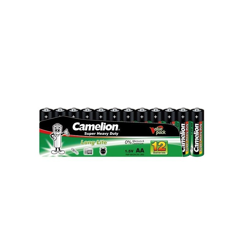 12ks Camelion Super Heavy Duty 1,5V AA R6P, Mignon batérií 12ks Camelion Super Heavy Duty 1,5V AA R6P, Mignon batérií